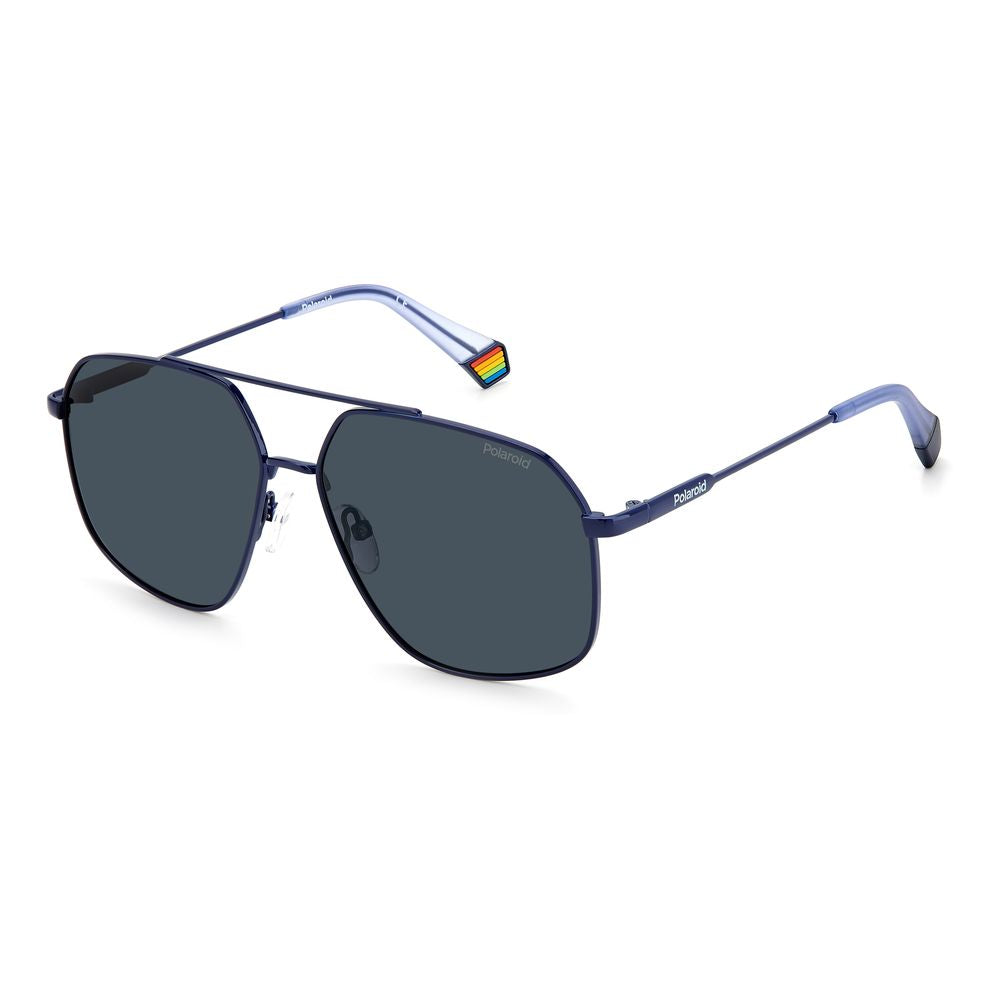 Polaroid Blue Stainless Steel Sunglasses