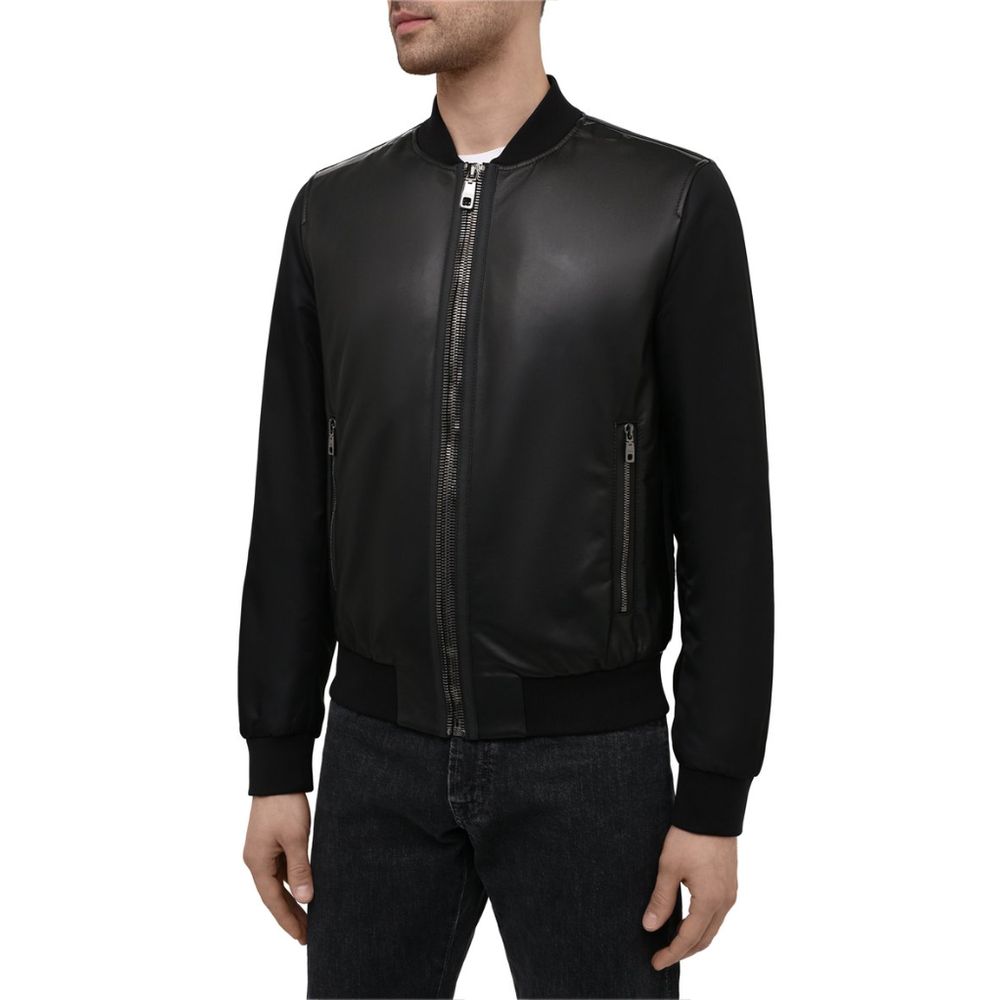 Dolce & Gabbana Black Leather Di Lambskin Jacket