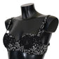 Dolce & Gabbana Elegant Black Floral Lace Silk Bra