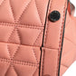 Michael Kors Peach Quilted Leather Logo Crossbody VIVIANNE Messenger Bag