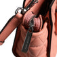 Michael Kors Peach Quilted Leather Logo Crossbody VIVIANNE Messenger Bag