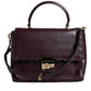 Michael Kors Purple Leather Logo Plaque Crossbody MINDY Satchel Bag