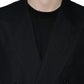 Dolce & Gabbana Black Linen Double Breasted Dress Blazer