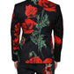 Dolce & Gabbana Black Floral Double Breasted Dress Blazer