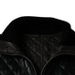 Dolce & Gabbana Black Calf Leather Quilted Full Zip Jacket