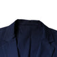 Dolce & Gabbana Blue Notch Single Breasted Dress Coat Blazer