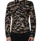 Dolce & Gabbana Brown Tiger Button Down Collared Jacket