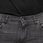 Dolce & Gabbana Black Tattered Cotton Skinny Men Denim Jeans