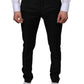 Dolce & Gabbana Black Wool Skinny Dress Formal Pants