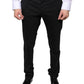 Dolce & Gabbana Black Wool Skinny Dress Formal Pants