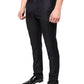 Dolce & Gabbana Black Stripes Skinny Men Dress Pants