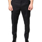 Dolce & Gabbana Black Wool Skinny Men Dress Pants