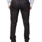 Dolce & Gabbana Brown Stripes Skinny Men Dress Pants