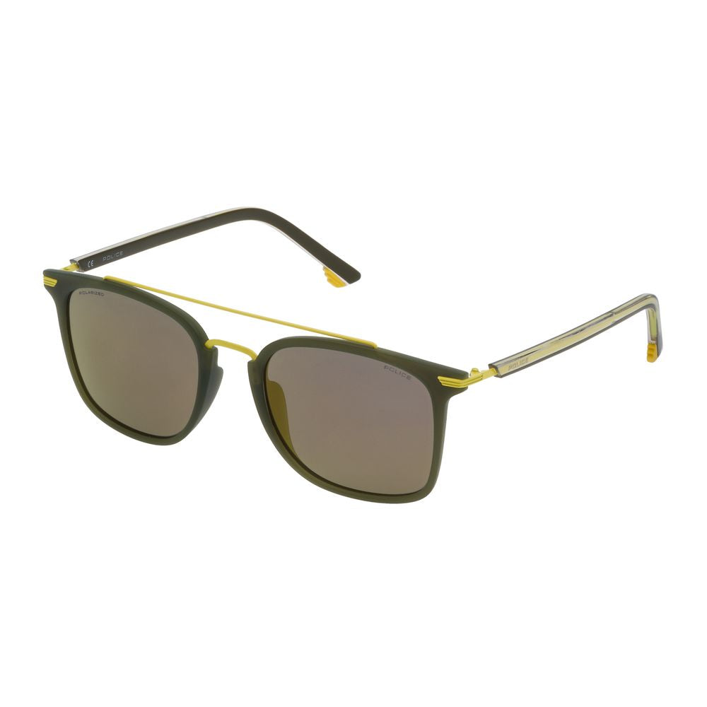 Police Green Metal Sunglasses