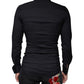 Dolce & Gabbana Black Logo Embroidered SICILIA Dress Shirt