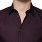 Dolce & Gabbana Dark Violet Cotton Dress GOLD Men Formal Shirt