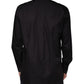 Dolce & Gabbana Black Cotton Button Down Men Casual Shirt