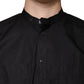 Dolce & Gabbana Black Cotton Button Down Men Casual Shirt