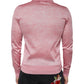 Dolce & Gabbana Pink Polyester Long Sleeve Men Polo T-shirt