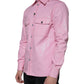 Dolce & Gabbana Pink Cotton Collared Button Down Shirt