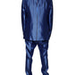 Dolce & Gabbana Metallic Blue Stripes Formal 3 Piece Suit