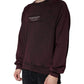 Dolce & Gabbana Maroon Logo Crew Neck Men Sweatshirt Sweater