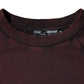 Dolce & Gabbana Maroon Logo Crew Neck Men Sweatshirt Sweater