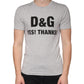 Dolce & Gabbana Gray Logo Print Crewneck Short Sleeve T-shirt