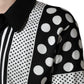 Dolce & Gabbana Black White Polka Dot Collared Polo T-shirt