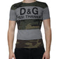 Dolce & Gabbana Multicolor Camouflage Cotton Crew Neck T-shirt