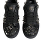 Dolce & Gabbana Black Studded Low Top Men Sneakers Shoes