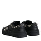 Dolce & Gabbana Black Studded Low Top Men Sneakers Shoes