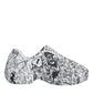 Dolce & Gabbana White Black Graffiti Daymaster Sneakers Shoes