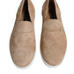 Dolce & Gabbana Beige Suede Caiman Loafers Slippers Shoes