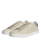 Dolce & Gabbana Beige London Leather Low Top Sneakers Shoes