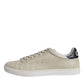 Dolce & Gabbana Beige London Leather Low Top Sneakers Shoes