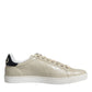 Dolce & Gabbana Beige London Leather Low Top Sneakers Shoes