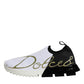 Dolce & Gabbana White Black Low Top Sorrento Men Sneakers Shoes