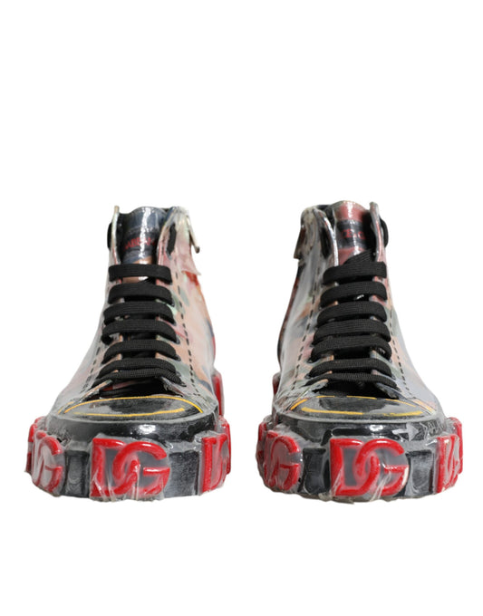 Dolce & Gabbana Multicolor Camouflage High Top Sneakers Shoes