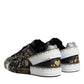 Dolce & Gabbana Black White Portofino Low Top Sneakers Shoes