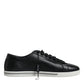 Dolce & Gabbana Black Low Top Men Saint Tropez Sneakers Shoes