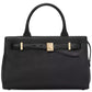 Deco Pebbled Leather Satchel Bag