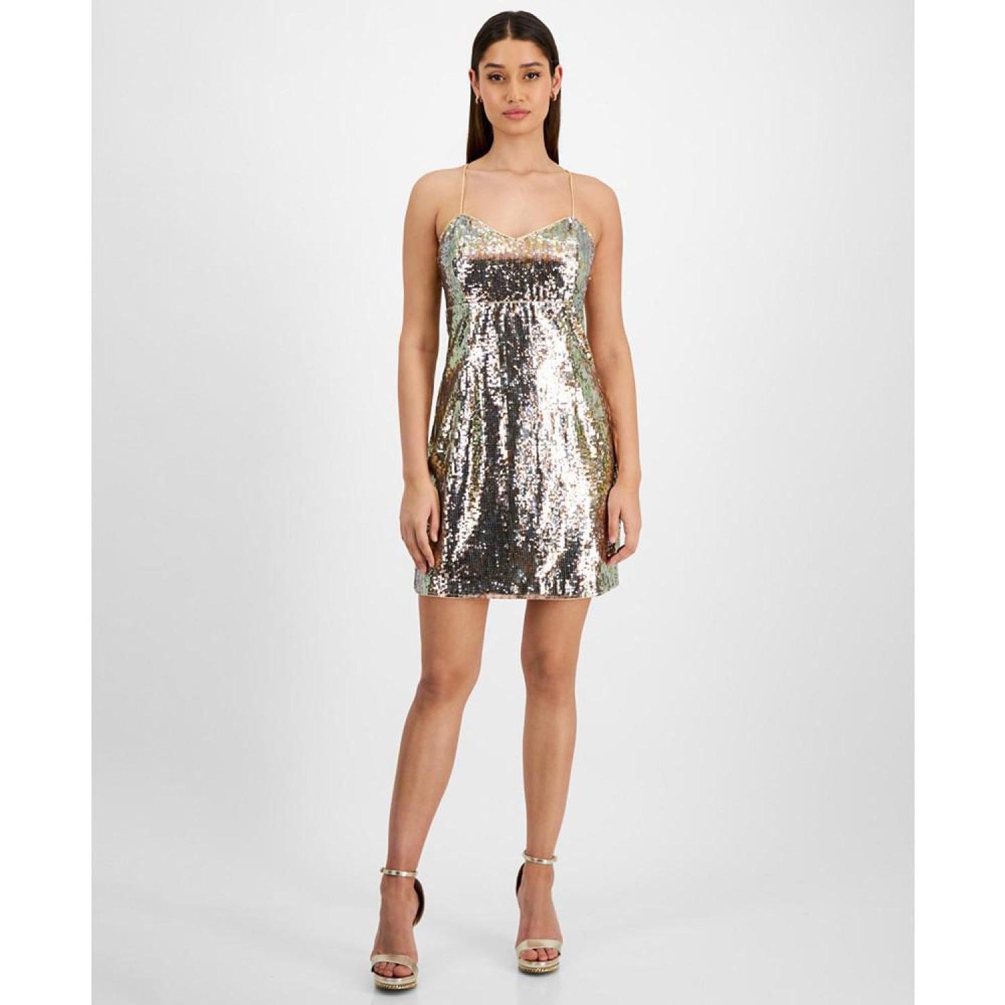 Women's Kelia Sweetheart-Neck Sequin Mini Dress