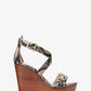 Carmen Snake Embossed Wedge Sandal