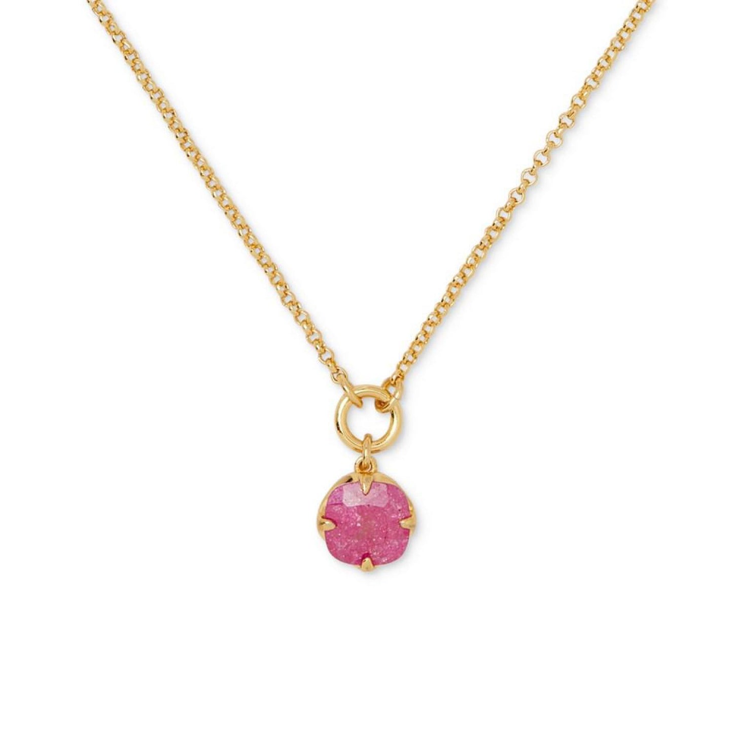 Gold-Tone Pop of Joy Spade Flower Pendant Necklace, 16" + 3" extender