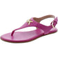 Womens Faux Leather Flats Thong Sandals