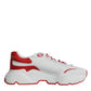 Dolce & Gabbana White Red Daymaster Low Top Men Sneakers Shoes