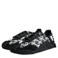 Dolce & Gabbana Black Logo Lace Up Low Top NS1 Sneakers Shoes