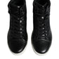 Dolce & Gabbana Black Leather High Top Men Sneakers Shoes