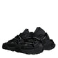 Dolce & Gabbana Black Low Top Space Lace Up Sneakers Shoes